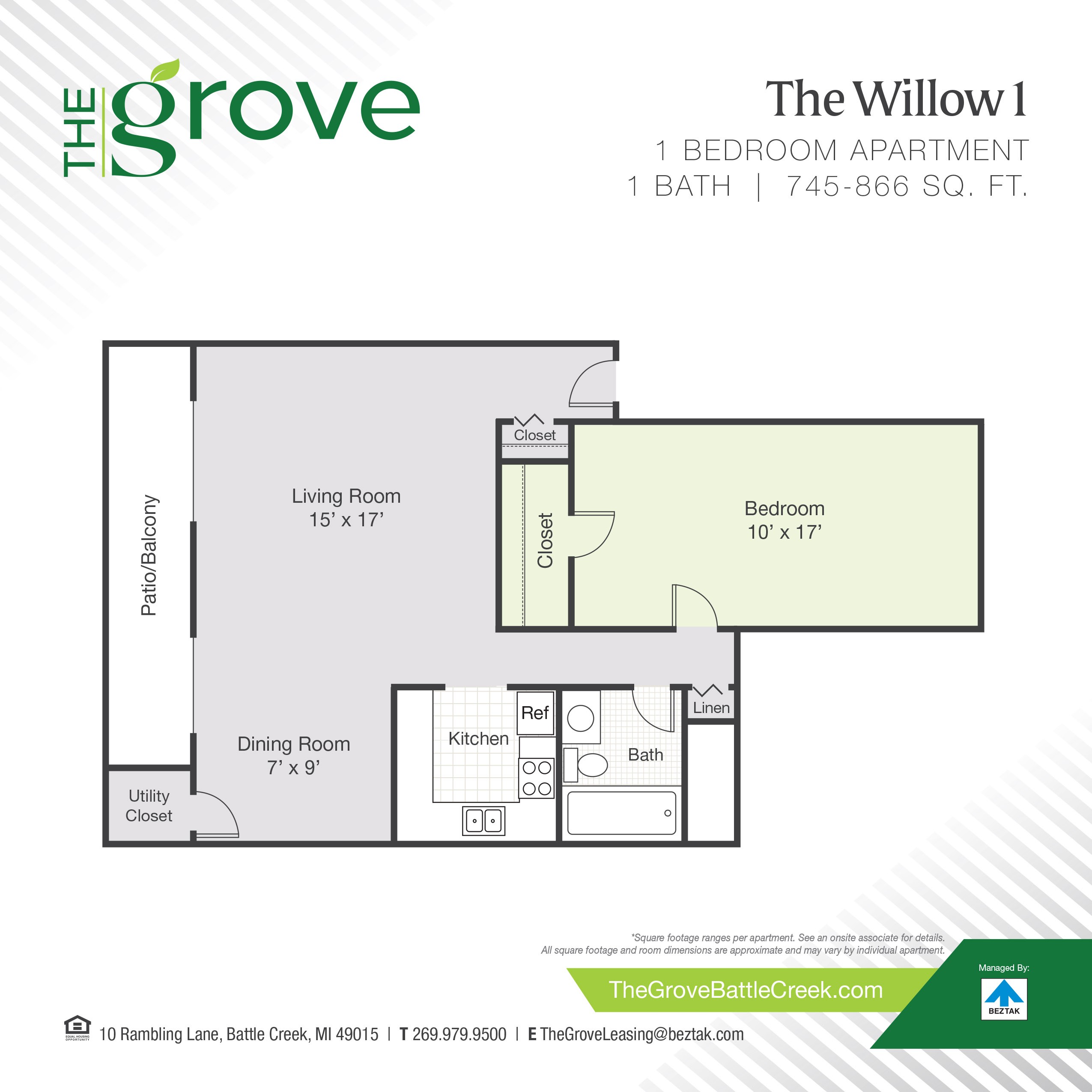 The Willow 1 floor plan